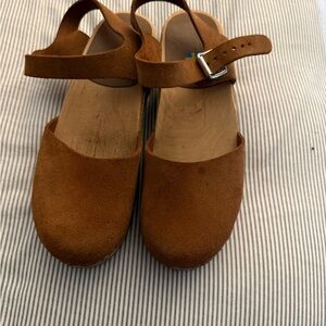 Brown Suede Mary Jane Flats Free People Freja clog MIA